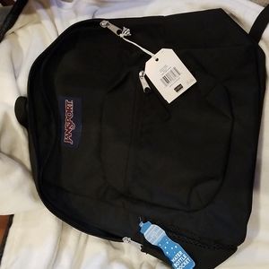 Black jansport backpack.